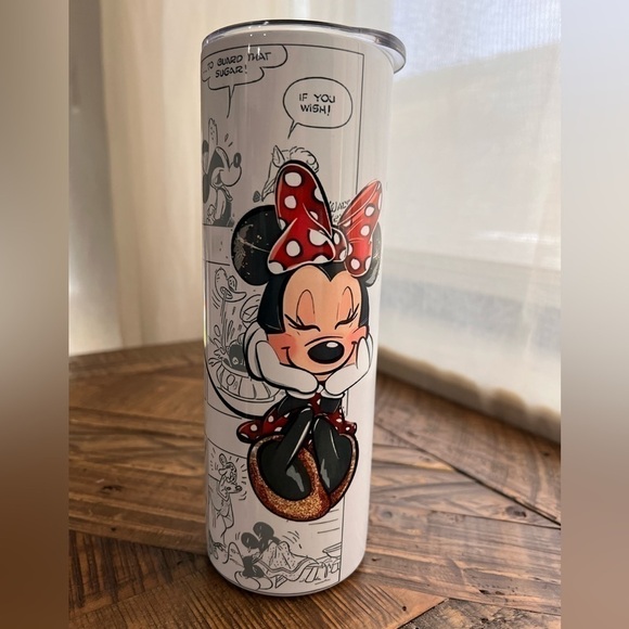 Mickey Mouse & Minnie Mouse (Amor) Drink Tumbler cup 20oz - Picture 3 of 4